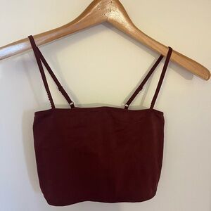 Maroon Cropped Top
